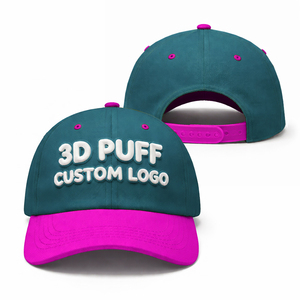 Wholesale Custom Caps Quick Dry Breathable <b>Material</b> Adjustable Casual Outdoor Baseball Caps 3D Puff Printing - Product Image 6