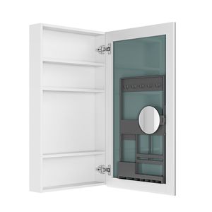 20 W X 36 H Surface Frameless Medicine Cabinet with Beveled Mirror <b>Edges</b> Right Opening Door <b>Bath</b> Mirrors - Product Image 2