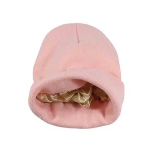 Bonnet tricoté tendance pour homme et femme, doublé en soie satinée, chaud, avec étiquette tissée, idéal pour le sport et l'hiver, style pêcheur - Product Image 5