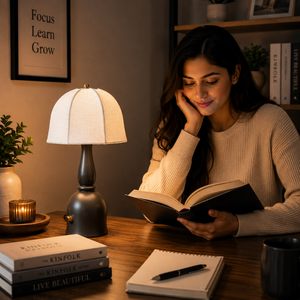 Vintage Rechargeable Wooden <b>Table</b> <b>Lamp</b> | 2600mAh Battery Fabric Shade Cordless LED Desk <b>Lamp</b> 10 Hours Runtime Premium Home Decor - Product Image 3