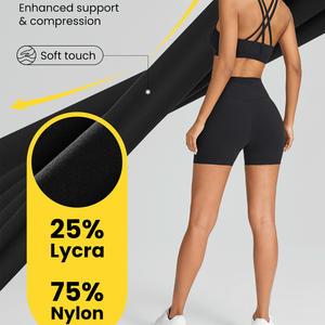 Shorts de Yoga de Cintura Alta para Mujer, Estilo Deportivo, Personalizables, Suaves al Tacto, para Impresión de Logotipo - Product Image 6