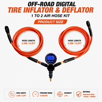 MAISOON MS-TB01C Off-Road Digital Tire Inflator & Deflator with High Precision Pressure Gauge Dual Hose 1 Year Warranty