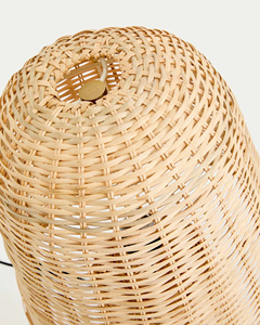 Minimalist Woven Mushroom <b>Lamp</b> Handcrafted Rattan <b>Table</b> <b>Lamp</b> With Rounded Shade From Vietnam Manufacturer - Product Image 5