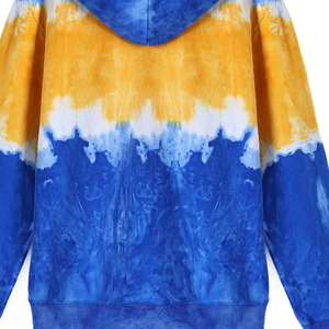 Custom SGRho <b>Tie</b> Dye Hoodie Royal <b>Blue</b> Gold Pullover Hoodie Sorority Style Long Sleeve Kangaroo Pocket University Streetwear2026 - Product Image 4