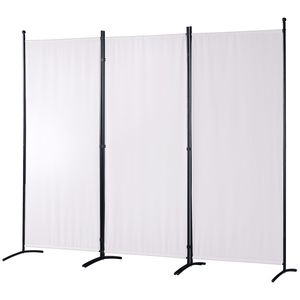 "3-Panel Folding Fabric Room Divider for Office & Bedroom 6.1 ft Privacy <b>Screen</b>" - Product Image 1