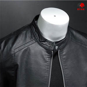 Veste en cuir personnalisée pour homme, tissu confortable et respirant avec logo personnalisé - Product Image 6