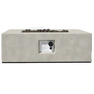 12\" H Natural Concrete Outdoor <b>Fire</b> <b>Pit</b> <b>Table</b> CM 1010C - Product Image 4