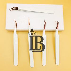 Pinzas para Pestañas de Primera Calidad, Pinzas para Extensión de Pestañas de Visón, Pinzas Profesionales de Acero Inoxidable con Logotipo - Product Image 1