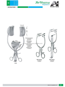 Rétracteur manuel A-1 VERITAS Mayo-Adams de haute qualité, lames en U de 17 cm, poignée annulaire, ensemble d'instruments |   Aiguille chirurgicale réutilisable - Product Image 6