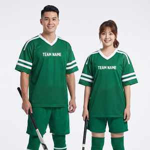 โพลีเอสเตอร์ 100% เสื้อฮอกกี้คอวีชุดกีฬาชุดกางเกงขาสั้นสำหรับฝึกซ้อมชุดกีฬาฮอกกี้น้ำแข็งแบบยูนิเซ็กส์ชุดกีฬาแห้งเร็ว - Product Image 6