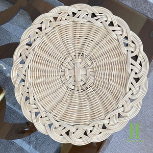 Assiettes rondes en rotin écologiques les plus vendues, sets de table bohèmes en osier tressé pour la décoration de table, prix usine - Product Image 3
