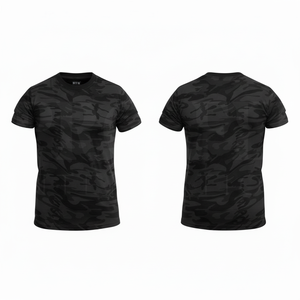เสื้อยืดแขนสั้นลายพรางแบบกำหนดเอง ผ้าฝ้าย 80% โพลีเอสเตอร์ 20% คอกลมลำลอง สวมใส่กลางแจ้ง เสื้อผ้าฤดูร้อน - Product Image 2