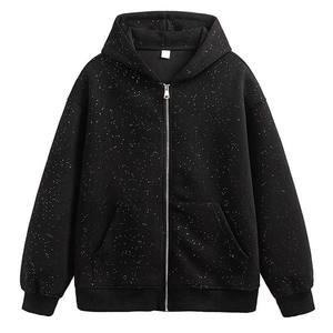 Sudadera con Capucha Bordada para Hombre, Servicio OEM, con Logotipo Frontal, Forro Polar, Algodón Grueso, Lista para el Invierno - Product Image 1