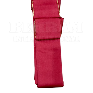 Cinturón de Echarpe Ceremonial Rojo Carmesí de 70mm de Ancho con Accesorios de Latón, Ajustable a la Cintura, Estola Académica Formal de Lujo para Ceremonias - Product Image 3