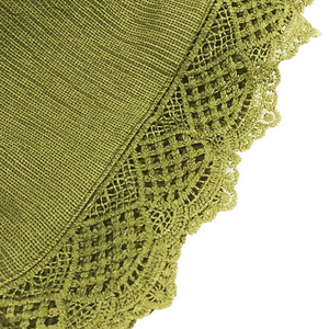 Shorts de Lino Casuales para Mujer con Ribete de Encaje, Cintura Alta Elástica con Cordón, Pantalones Cortos de Playa para Verano, Fabricante OEM - Product Image 4