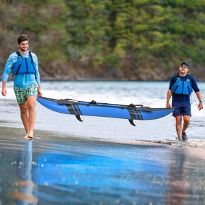 Ensemble de kayak gonflable pour 2 personnes avec pagaies en aluminium et kit de réparation pour les amateurs de sports nautiques - Product Image 3