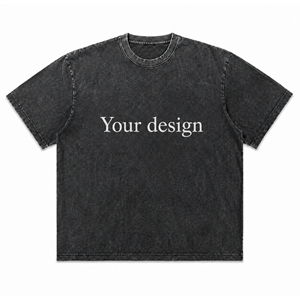 T-shirt formel vieilli en gros, design streetwear moderne, mode personnalisée, coupe oversize, 100% coton, écologique - Product Image 4