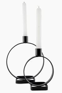 Modern Metal Candle Holder for Home Decor Iron <b>Candlestick</b> Holder with Matte Black Finished Elegant Tabletop Candle Stand - Product Image 2