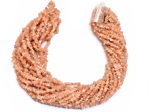 Piedras de Luna Naturales de Color Durazno de 4mm-5mm, Cuentas Sueltas sin Cortar, Gemas Semipreciosas, Pepitas Lisas para Joyería - Product Image 4