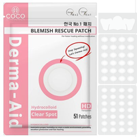 Nouveaux patchs hydrocolloïdes pour l'acné avec un excellent effet, fabricant OEM Corée, végétalien, certifié ISO22716, tous types de peau, taille standard