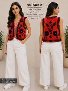 Nueva Llegada, Textil RAJASTHANI, Chaleco de Terciopelo con Bordado Floral Vintage, Chaqueta Corta para Mujer Estilo Indio, Logotipo Frontal, Cuello en V - Product Image 2