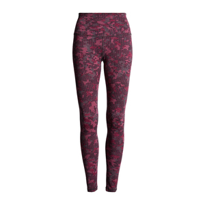 High Waist Full Length Leggings Women Sporty Print Stretch Knitted Spandex Polyester Pattern - Product Image 1