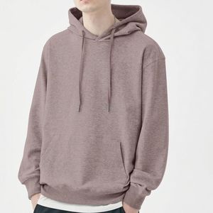 Sweat à capuche pour homme en coton de haute qualité, coupe oversize et épaisse, confortable, avec broderie, motif uni, personnalisable, tissu vierge, fourniture haut de gamme - Product Image 4