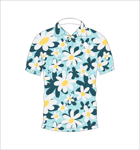 เสื้อโปโลพิมพ์ลายดอกไม้แบบกำหนดเอง แขนสั้น สวมใส่สบาย เหมาะสำหรับกอล์ฟ เทนนิส ชุดทีมฤดูร้อน - Product Image 5