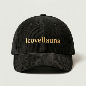 Casquette de baseball personnalisée en velours côtelé à 6 panneaux, broderie 3D en relief, ajustement réglable, décontractée, structurée, en coton, OEM, marque privée, couvre-chef - Product Image 1