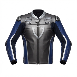 Men’s Cowhide Leather <b>Racing</b> <b>Jacket</b>/Chaqueta MotoCP Style CE Level 2 Armor Motorcycle Track Riding Protective Gear CE - Product Image 2