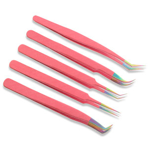 Pinzas Antideslizantes con Punta de Fibra de Alta Densidad para Extensiones de Pestañas, Herramientas de Belleza Profesionales de Precisión, Pinzas de Acero Inoxidable - Product Image 1