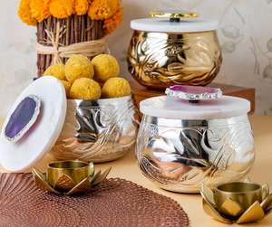 Frasco de vidrio hermético, frasco para dátiles y chocolate, frasco decorativo de metal, frasco hermético para frutos secos, caja de regalo decorativa - Product Image 4