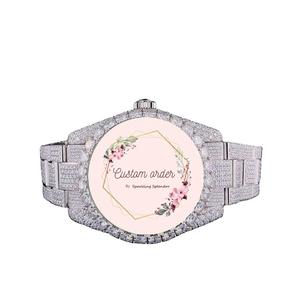 Custom Hip Hop Moissanite Diamond Mechanical <b>Watches</b> Iced Out Top Quality Analog <b>Watch</b> for <b>Men</b> Women Party Occasion - Product Image 2