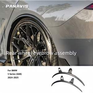 PANAVIS ABS Negro Autoadhesivo Sin Perforación Par de Aletines Traseros para Serie 5 G60 G68 2024-2026 - Product Image 1
