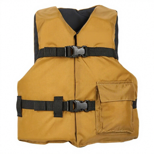 Gilets de sauvetage pour adultes en nylon doublés de laine respirante, réglables, légers, à flottabilité élevée, pour la navigation de plaisance, la pêche, le kayak - Product Image 4