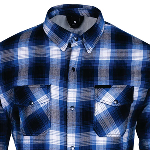 Chemise en flanelle à carreaux respirante avec doublure en aramide, design classique pour moto touring, protection blindée certifiée CE, protection personnalisée - Product Image 4