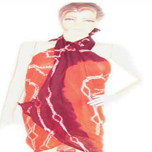 Paréos et écharpes de plage colorés en mousseline de polyester faits main de haute qualité à motifs géométriques, grandes tailles, pour femmes, idéaux pour le fitness - Product Image 1