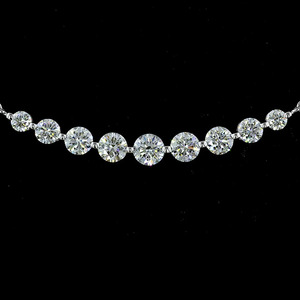 Collar de Barra con Diamantes Cultivados en Laboratorio, Diseño Moderno y Redondo, Oro 10K 14K 18K, Plata 925 935, Joyería para Boda, Compromiso y Aniversario - Product Image 2