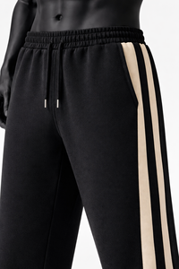 Pantalon de jogging décontracté en toile polaire personnalisé pour homme, taille élastique avec cordon de serrage, coupe ample, vente en gros OEM - Product Image 6