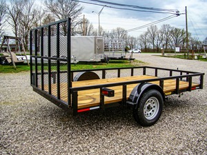 Remolque Utilitario de Plataforma Plana de Acero Resistente, Remolque Abierto de Doble Eje con Capacidad de Carga de 30 kg para Maquinaria y Suministros Agrícolas - Product Image 1