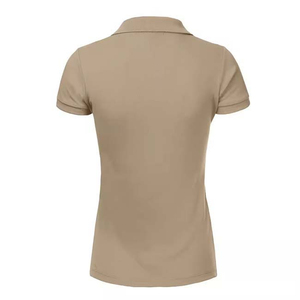 เสื้อโปโลแขนสั้นผ้าเจอร์ซีย์ระบายอากาศได้ดี ผลิตแบบยั่งยืน พร้อมปักโลโก้ตามสั่งสำหรับผู้หญิง เหมาะสำหรับใส่ลำลอง พร้อมการถักทอแบบนิตติ้ง - Product Image 3