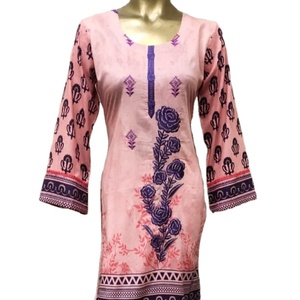 Ladies Plus Size Summer Dresses Pakistan Solid Pattern Vêtements pour femmes Readymade Sweaters Embroidery Shalwar Kameez Suits - Product Image 1