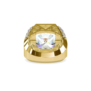 Testeur de diamants VVS1, coupe émeraude carrée, cadeau d'anniversaire pour homme, bague en moissanite - Product Image 2