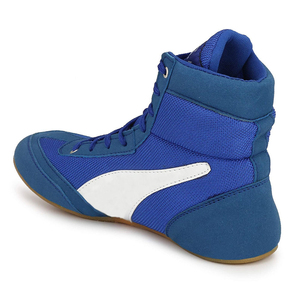 Chaussures de boxe montantes à scratch en cuir respirant pour adultes, équipement d'entraînement d'arts martiaux personnalisé unisexe de haute qualité - Product Image 6