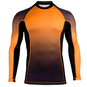 Camiseta de compresión personalizada por sublimación, ligera y elástica, para fitness, gimnasio y deportes, protección solar de verano con detección de agujas - Product Image 1