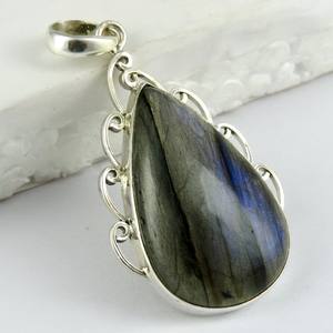 Bleu!! Labradorite pendentif en argent Sterling 925, bijoux en argent Sterling 925 - Product Image 4