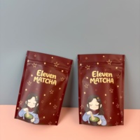Sachets personnalisés pour matcha, imprimés numériquement avec motif de dessin animé, OEM/ODM, en Mylar/OPP/VMPET/PE de qualité alimentaire, résistants à l'humidité, vides
