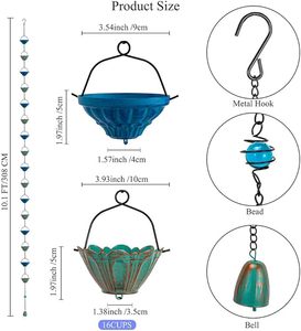 Cadena de Lluvia Moderna de Hierro de Fabricante Confiable para Drenaje de Techos Exteriores y Exhibición de Accesorios Decorativos para Jardín - Product Image 4