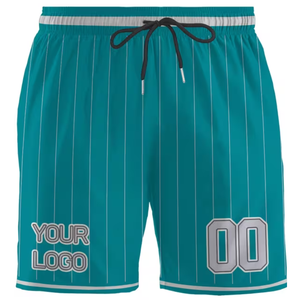 Shorts de sport pour hommes personnalisés par le fabricant, pour la gym et le basketball, impression par sublimation, double couche, polyester, maille 5 pouces - Product Image 1