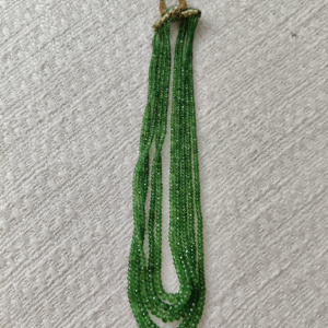 100% naturel vert Tsavorite coupe pierres précieuses Rondell facettes brin fabrication de bijoux perles fait à la main faisant des bijoux - Product Image 3